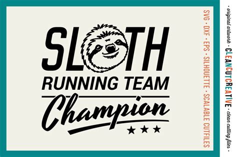Download Free SLOTH RUNNING TEAM CHAMPION! Crafts